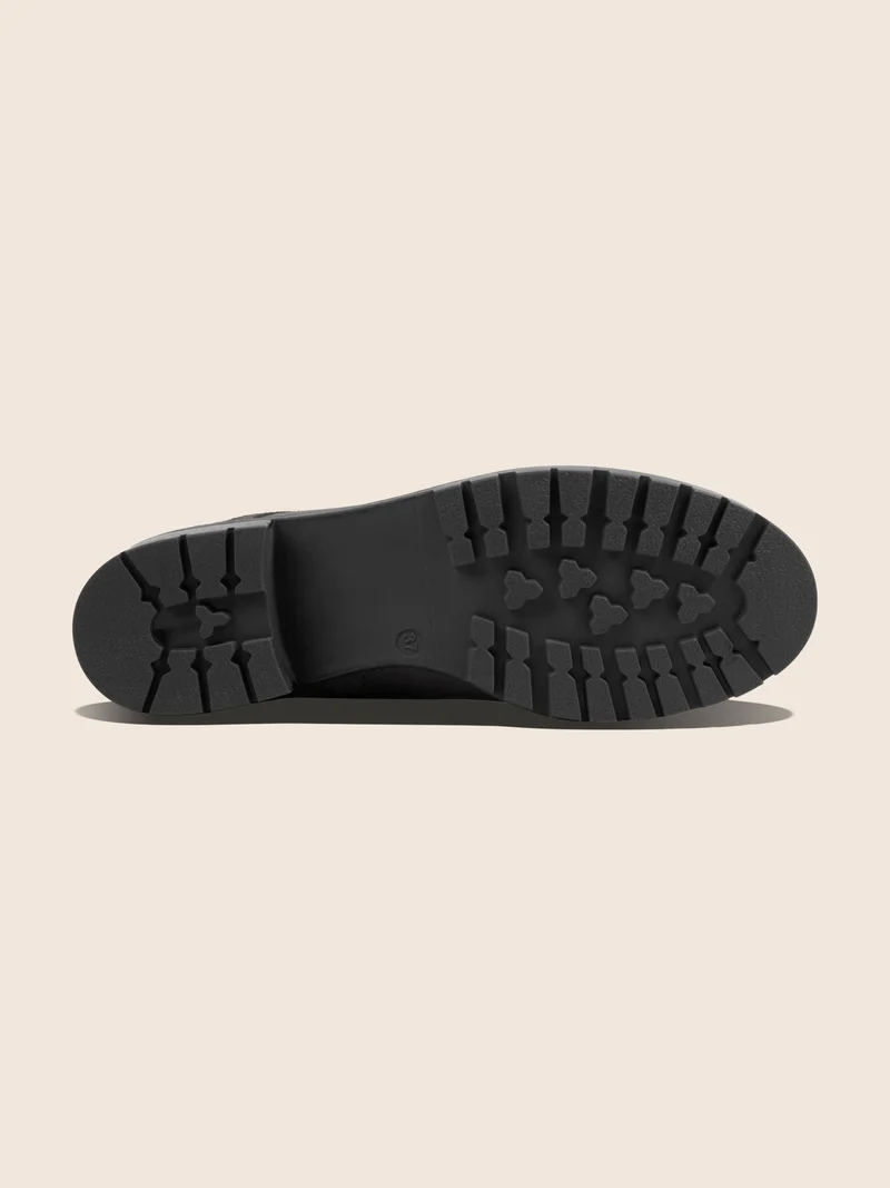 Bottines à lacet cuir noir