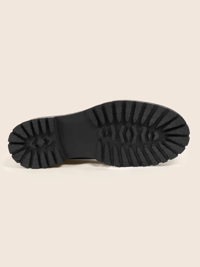 Mocassins cuir vernis noir