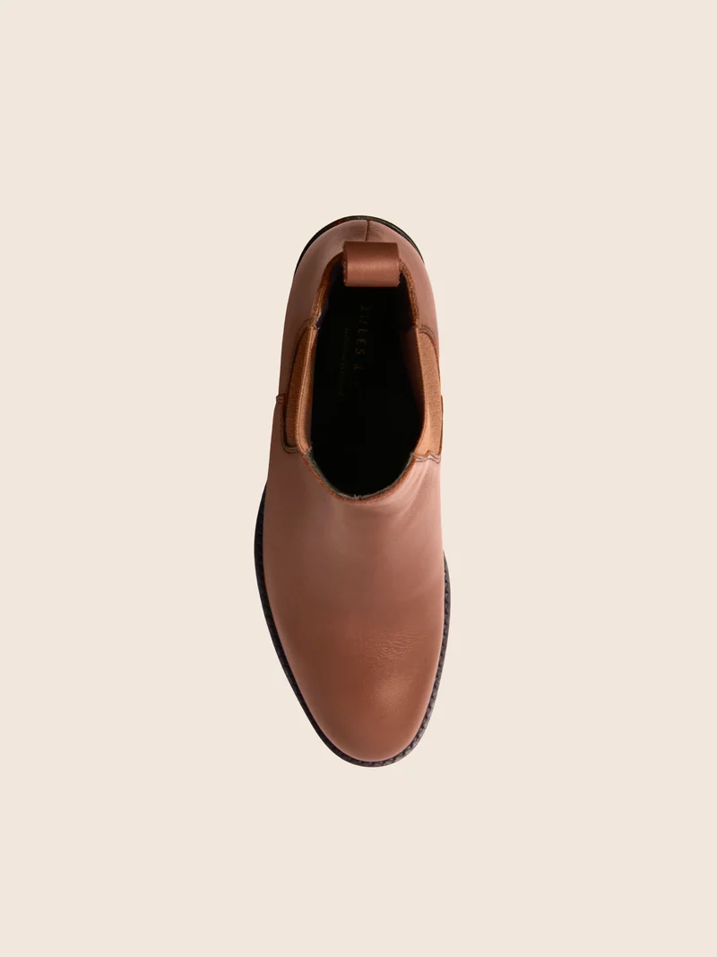 Bottines Chelsea cuir camel