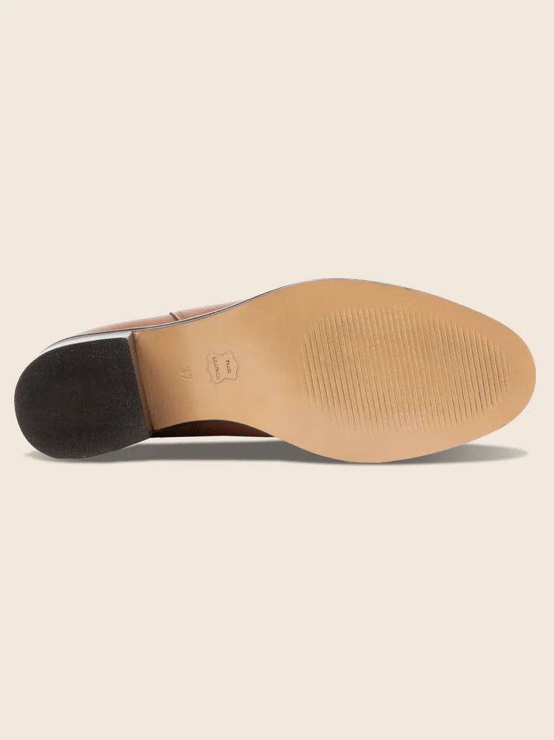 Bottines Chelsea cuir camel