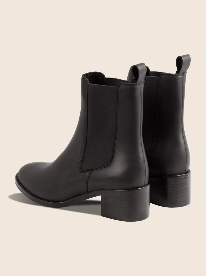 Bottines Chelsea cuir noir