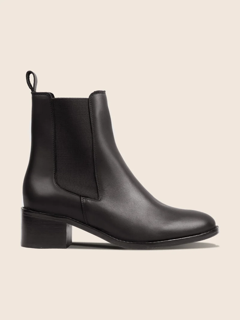 Bottines Chelsea cuir noir