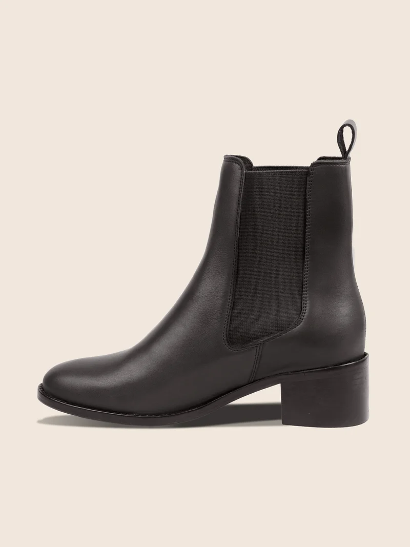 Bottines Chelsea cuir noir