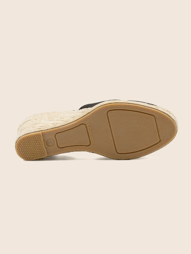 Espadrilles compensées recyclées noir