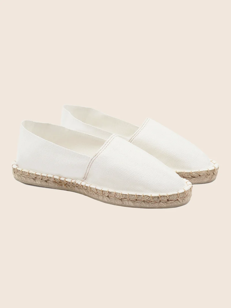 Espadrilles toile coton blanc