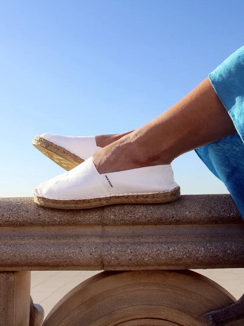 Espadrilles toile coton blanc