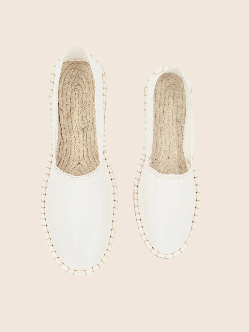 Espadrilles toile coton blanc
