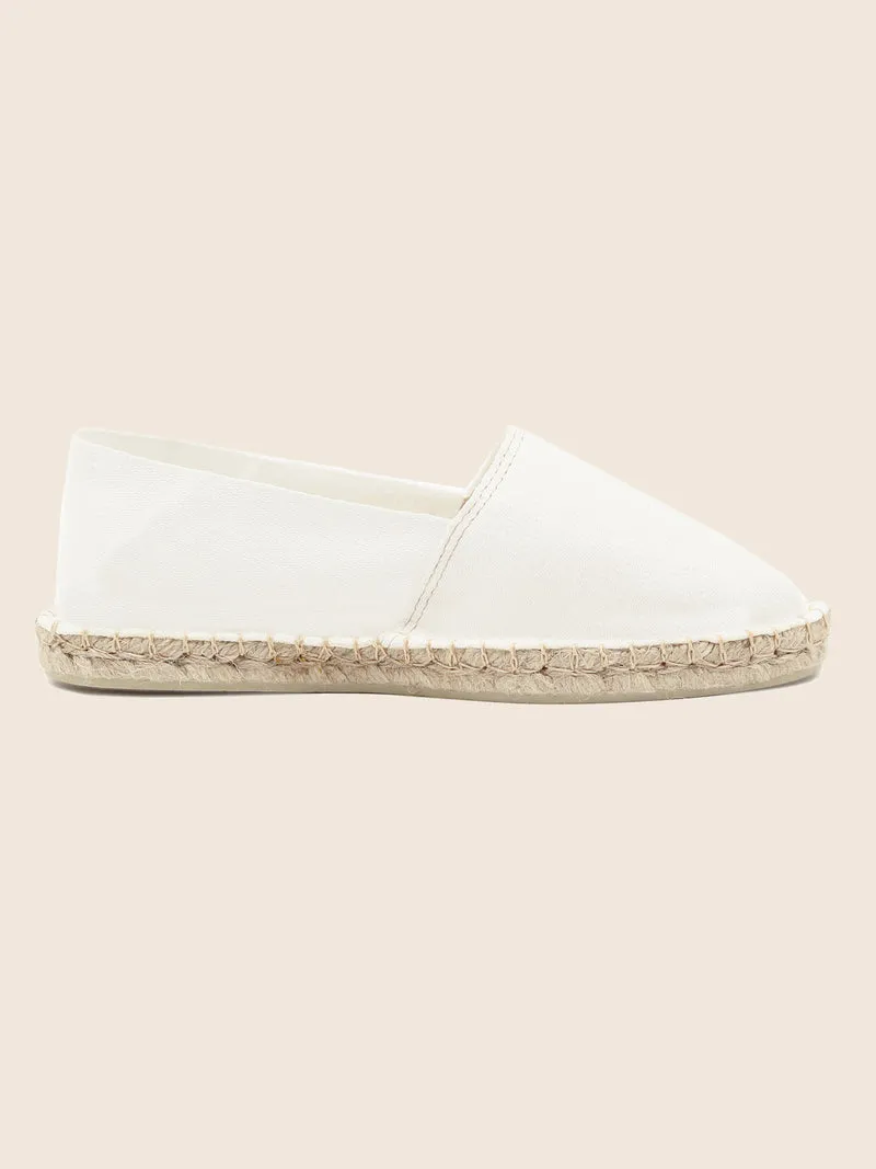 Espadrilles toile coton blanc