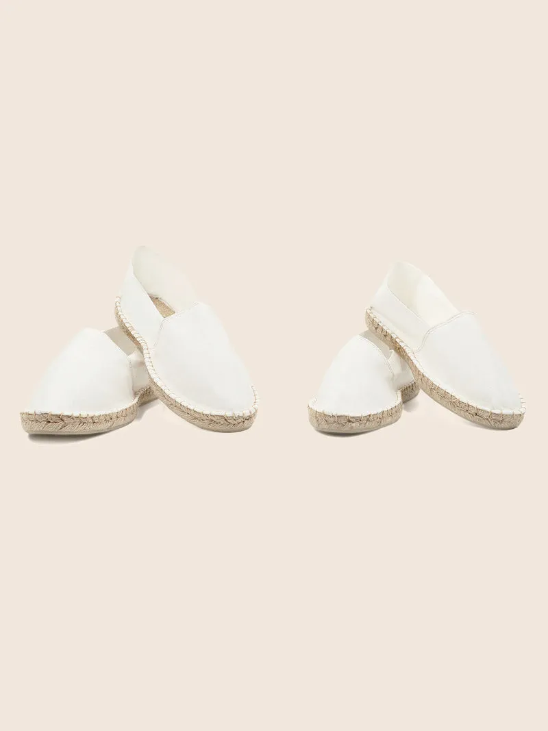 Espadrilles toile coton blanc