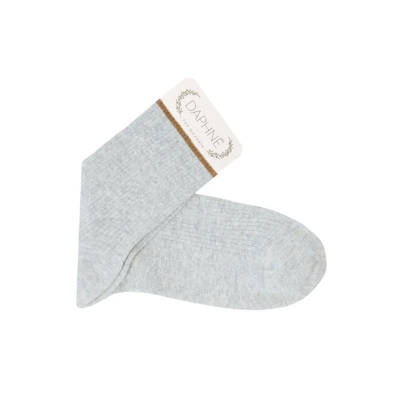 Socquettes | Gris clair - Lin & Coton