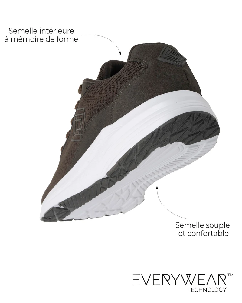 Baskets Homme slip-on semelle sport Kaki