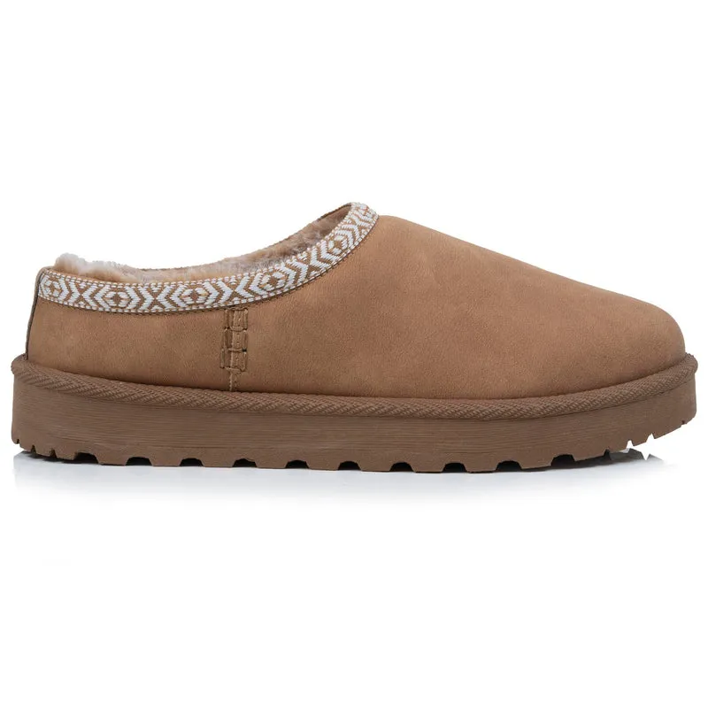 Sabots Cozy Femme fourrés Camel