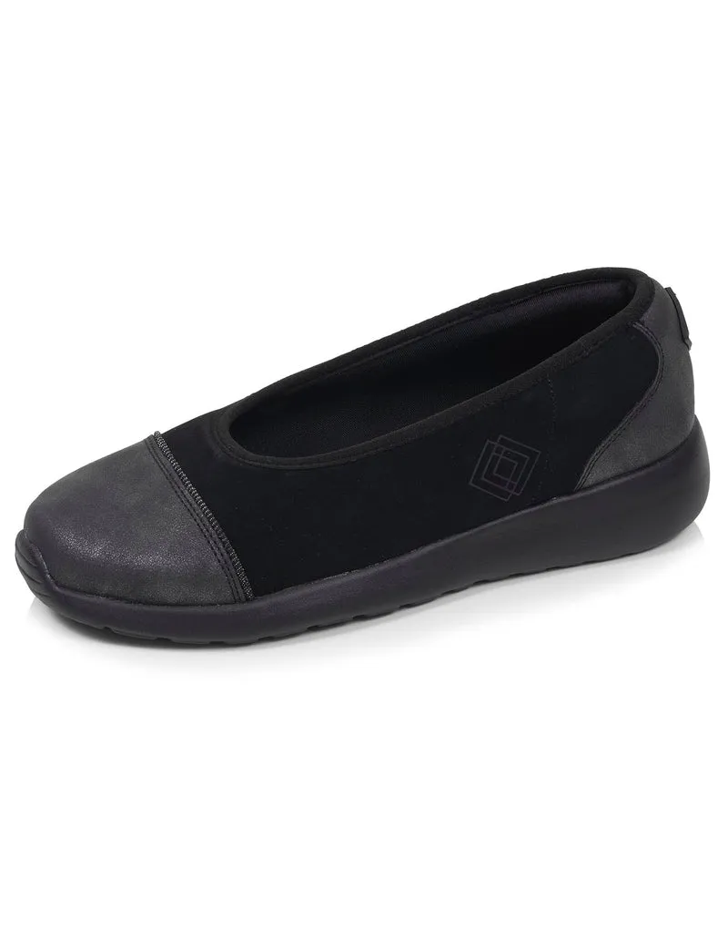 Ballerines Femme slip-on Noir/Gris