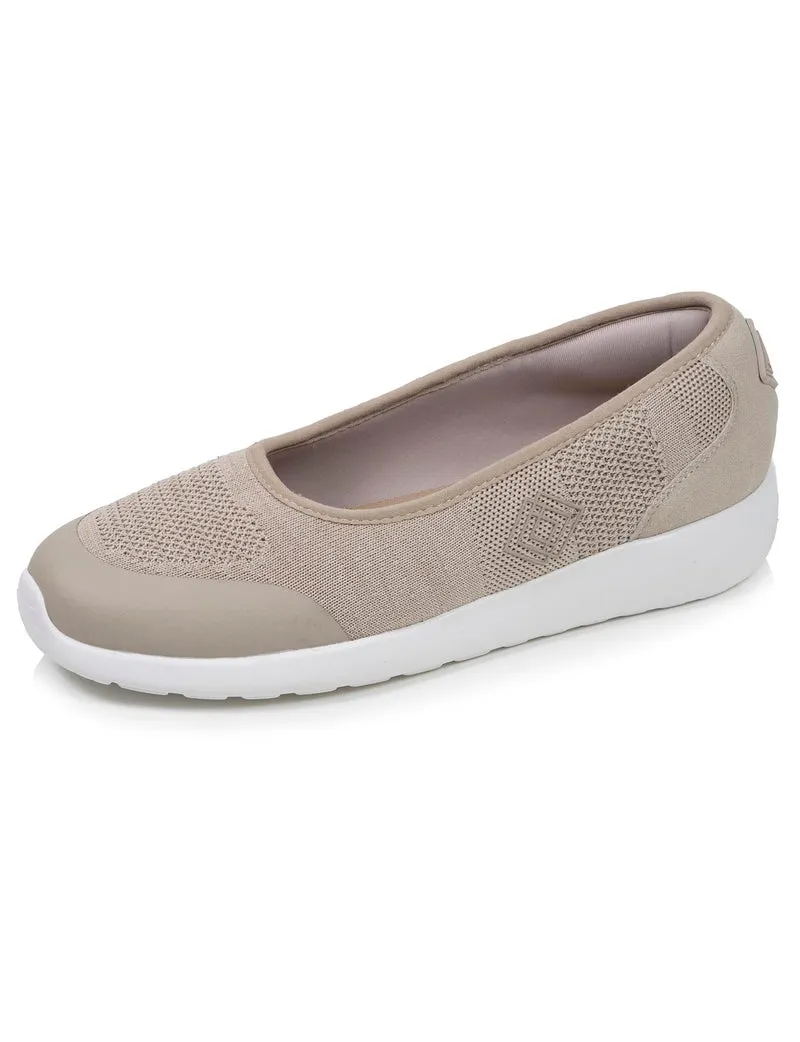 Ballerines Femme slip-on Beige chiné