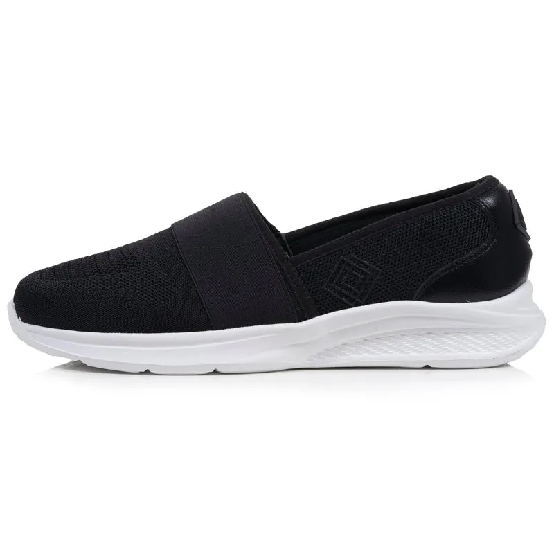 Baskets slippers Femme élastique Noir