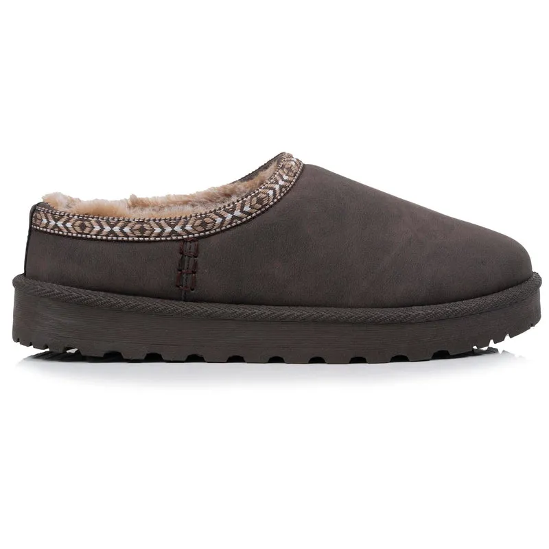 Sabots Cozy Femme fourrés Marron