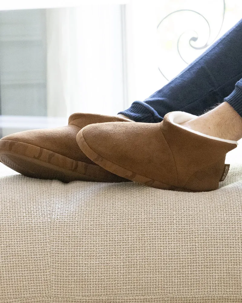 Chaussons Bottillons Homme suédine Camel