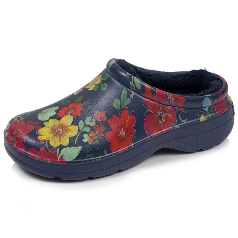 Sabots de jardin Femme fourrés Fleurs