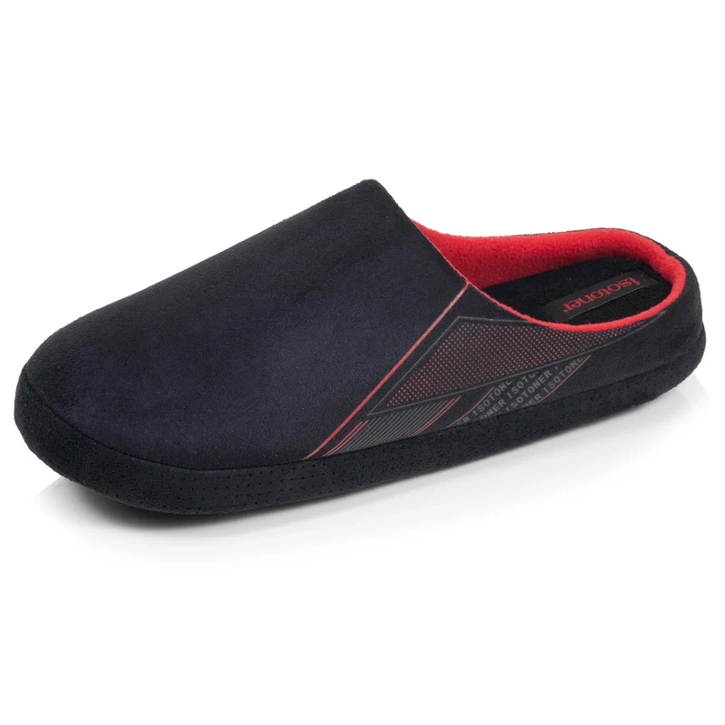 Chaussons Mules Homme suédine Noir