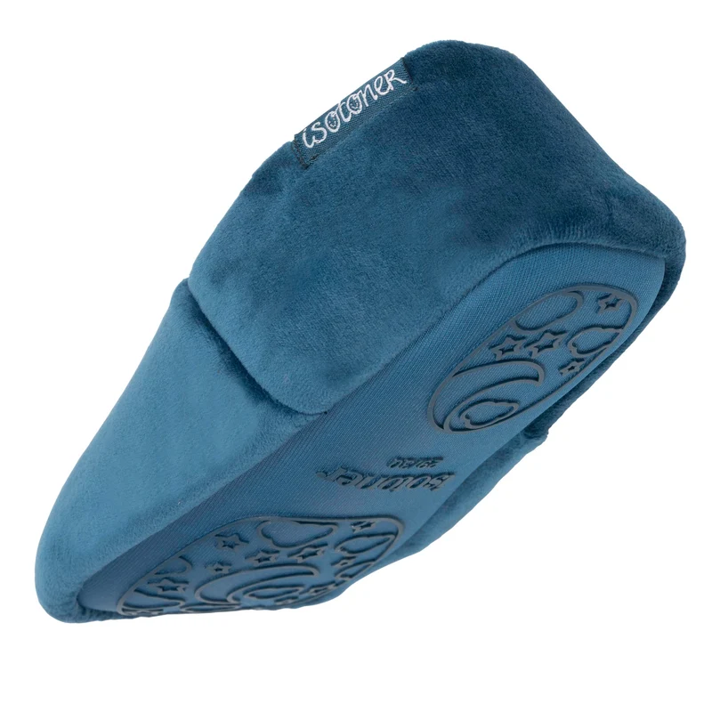 Chaussons Slippers Enfant velours renard Bleu