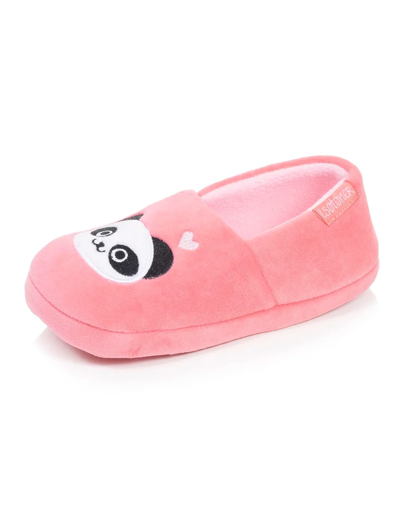 Chaussons Slippers Enfant velours panda Rose