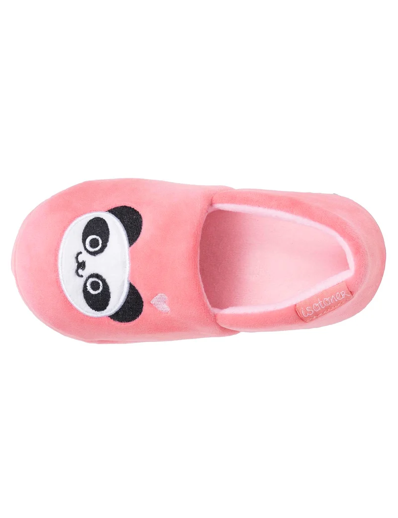 Chaussons Slippers Enfant velours panda Rose