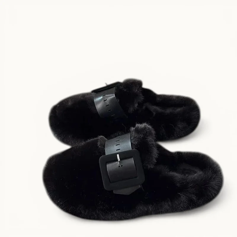Chausson femme fourrure