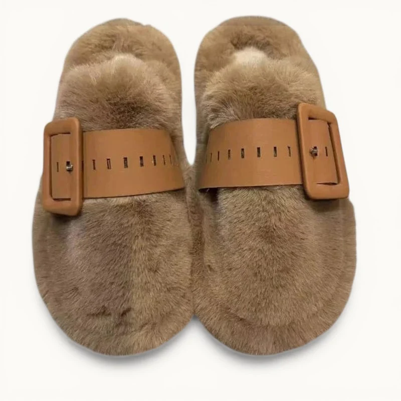 Chausson femme fourrure