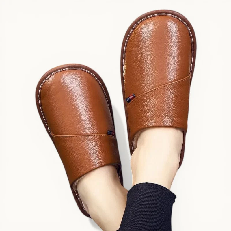 Chausson en cuir hiver