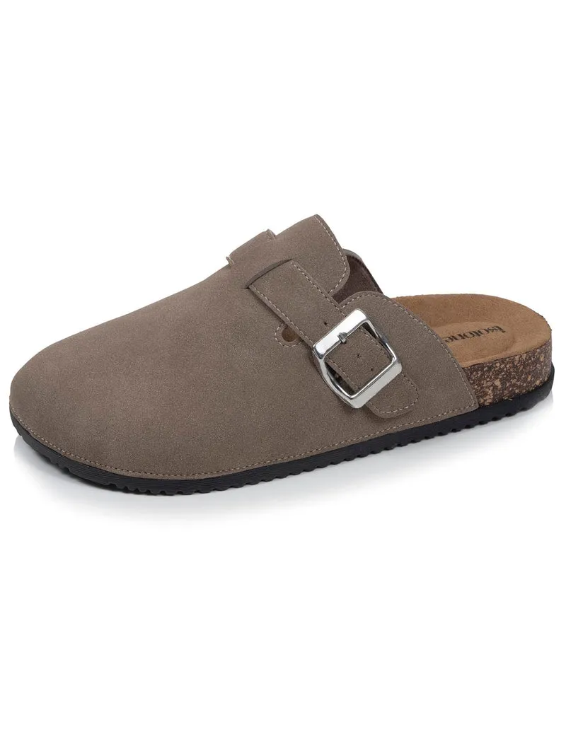 Mules Sabots Femme Taupe