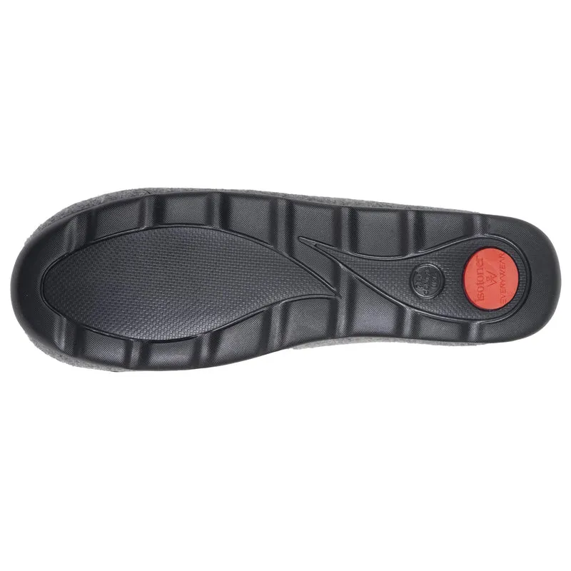 Chaussons Charentaises Femme Gris/Rouge
