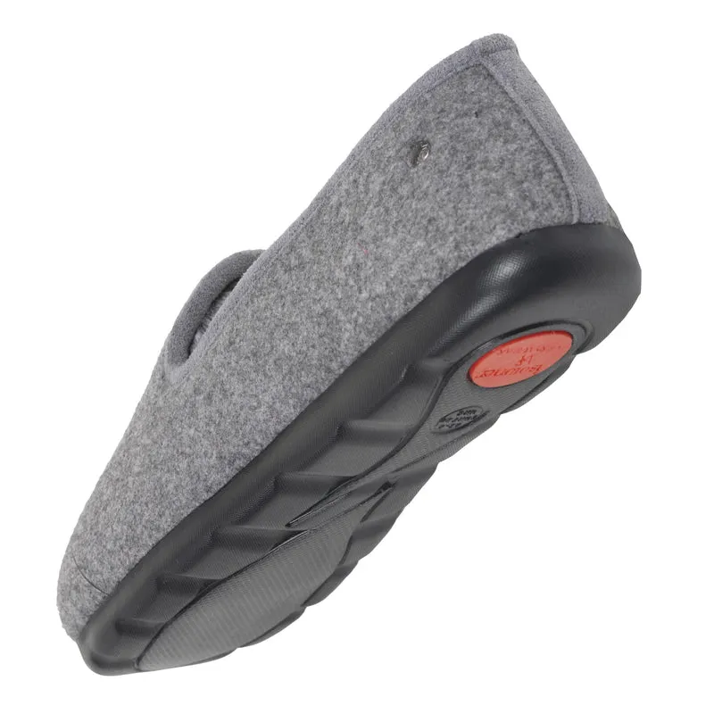 Chaussons Charentaises Femme Gris/Rouge