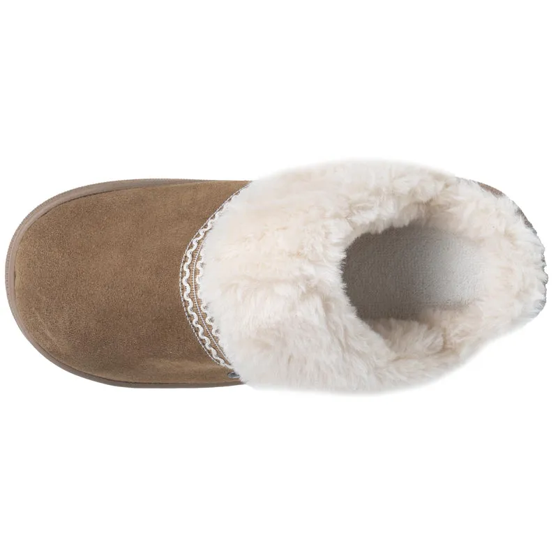 Chaussons Mules Femme BLOUP Camel liseré