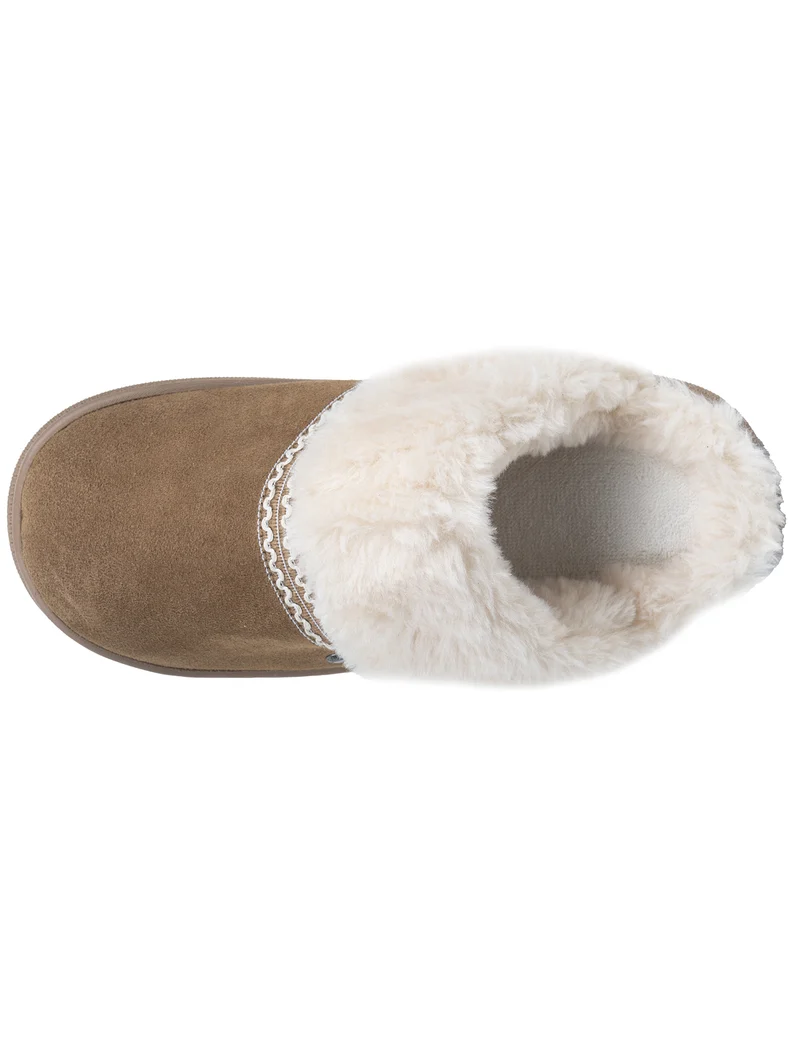 Chaussons Mules Femme BLOUP Camel liseré