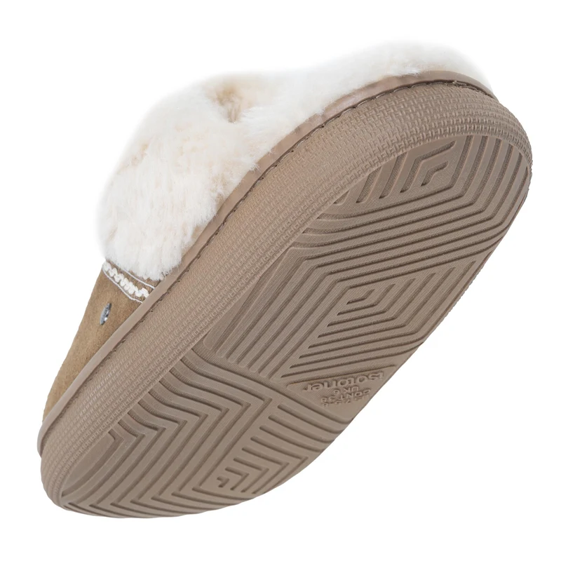 Chaussons Mules Femme BLOUP Camel liseré