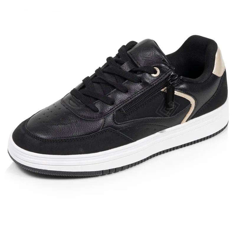 Baskets Femme détail zip Noir