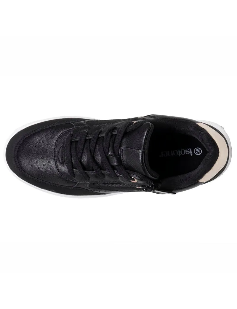 Baskets Femme détail zip Noir