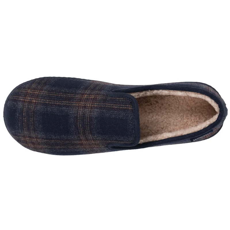 Chaussons Charentaises Homme Tartan Marine