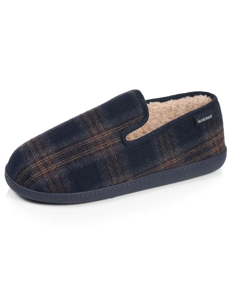 Chaussons Charentaises Homme Tartan Marine