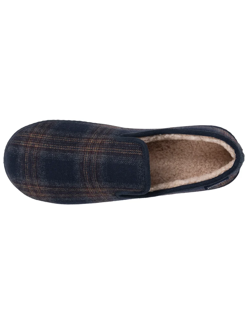 Chaussons Charentaises Homme Tartan Marine