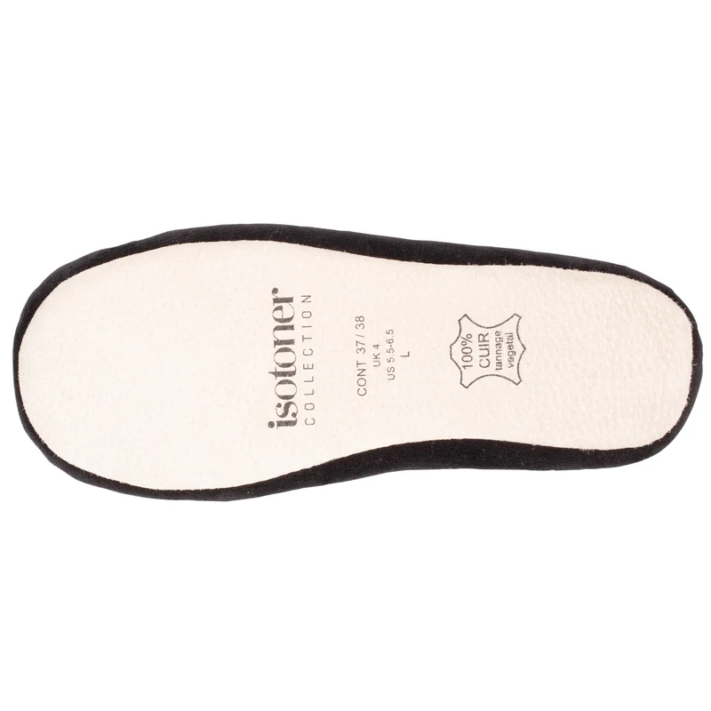 Chaussons Ballerines Femme Grand Noeud Noir