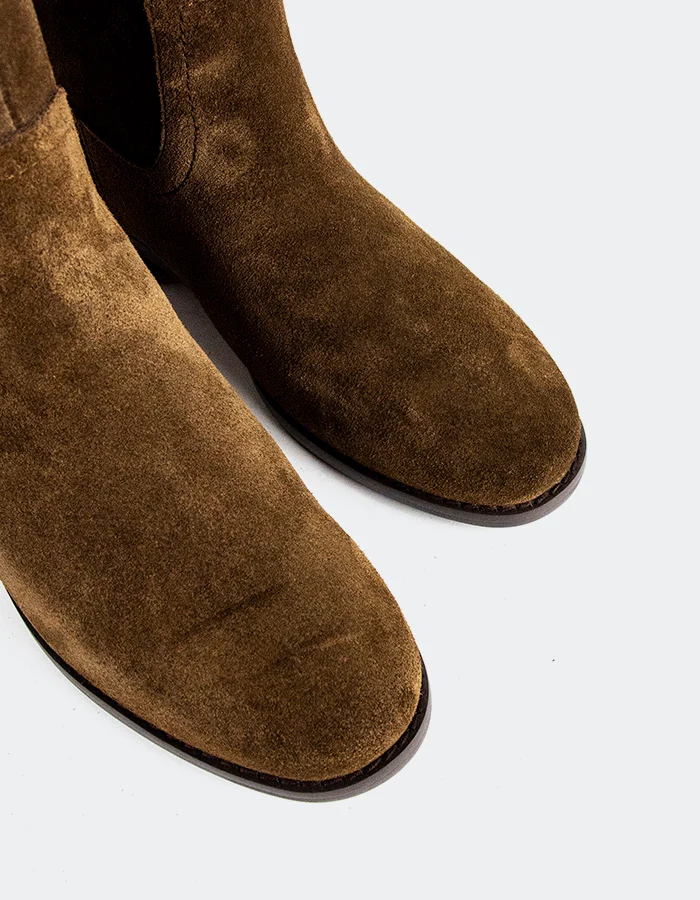 Nolene Khaki Suede