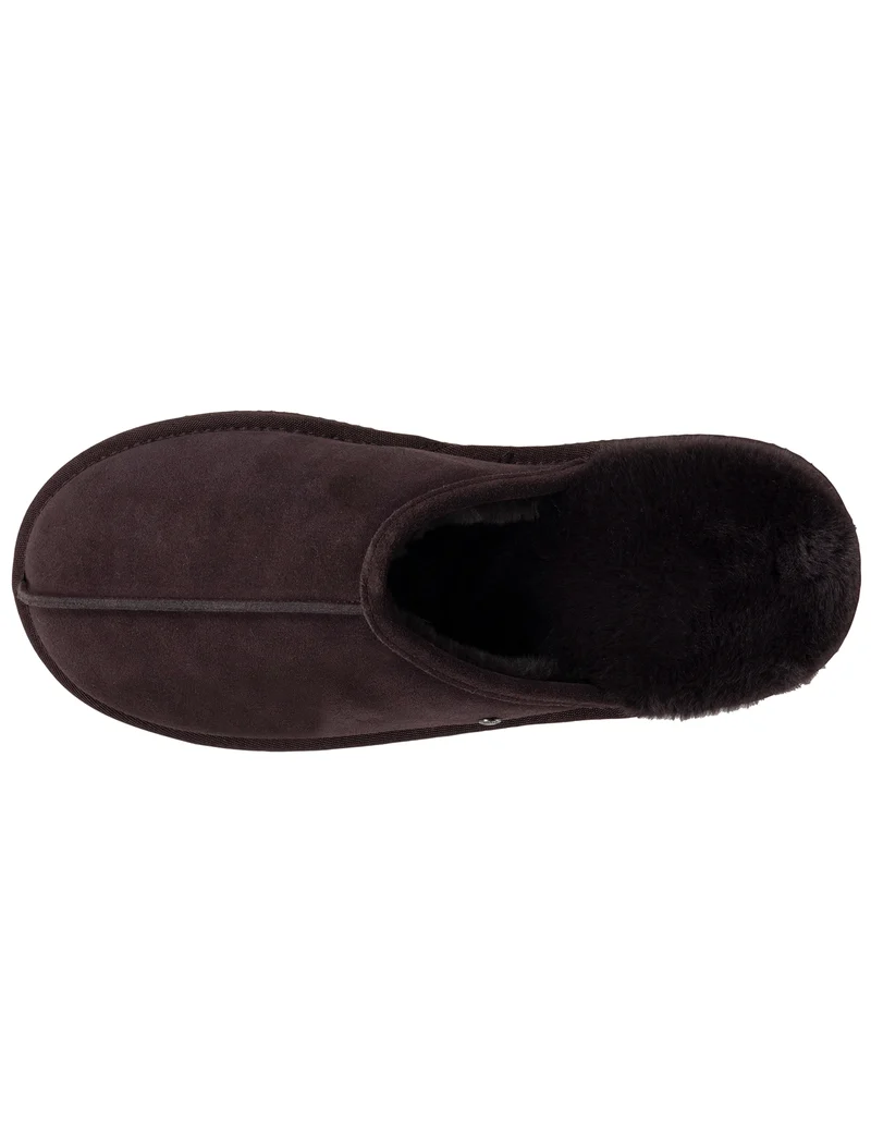 Chaussons Mules Homme Cuir Chocolat
