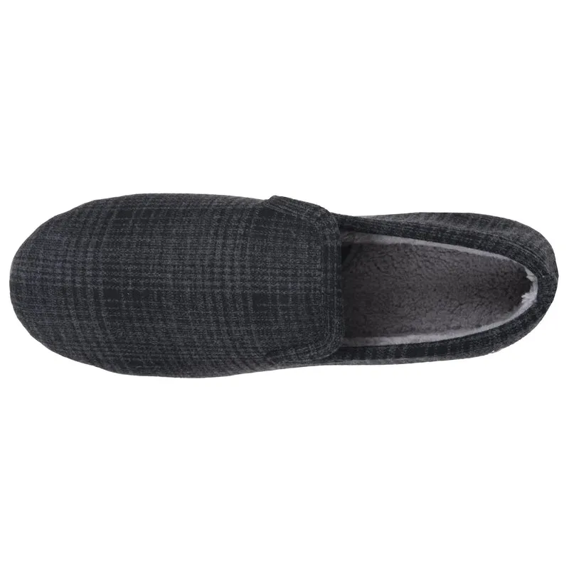 Chaussons Charentaises Homme Tartan Noir