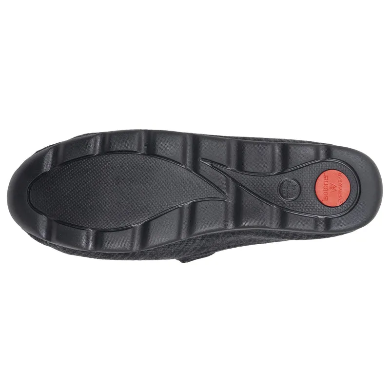 Chaussons Charentaises Homme Tartan Noir