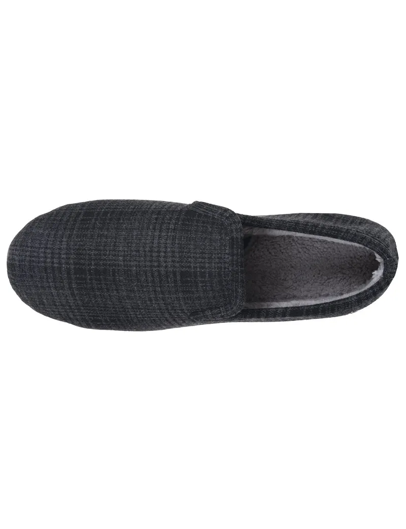Chaussons Charentaises Homme Tartan Noir