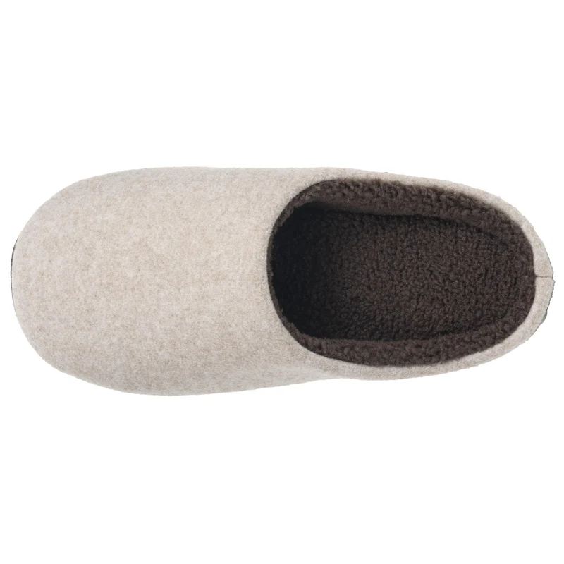 Chaussons Mules Homme feutrine Beige