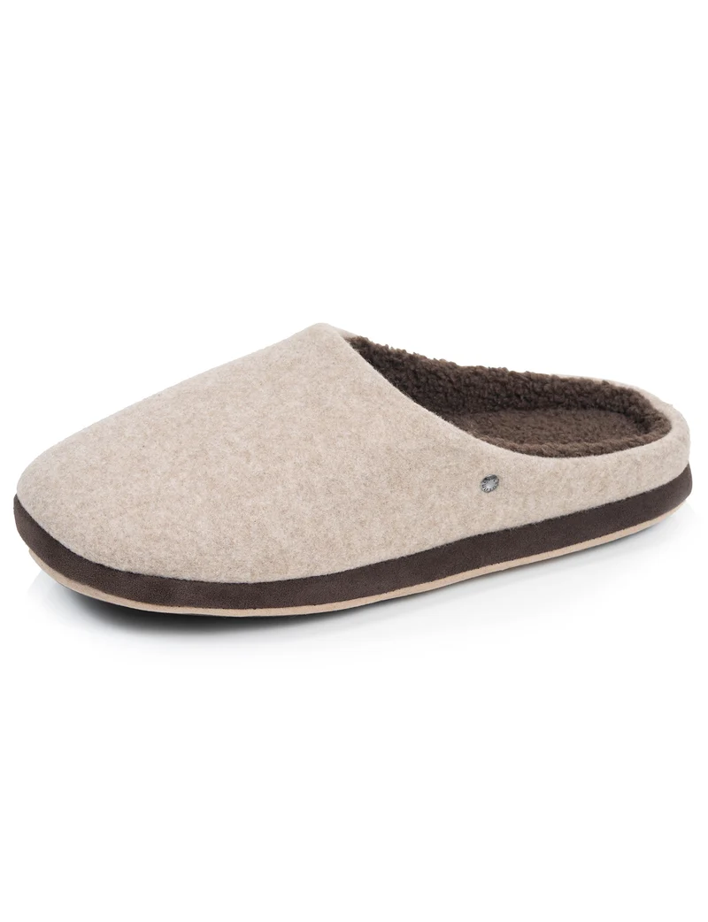 Chaussons Mules Homme feutrine Beige