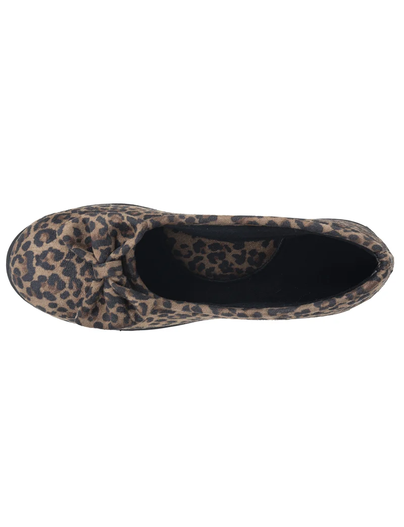 Chaussons Ballerines Femme Léopard foncé