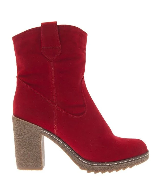 Chaussure femme Style Shoes: Botte rouge
